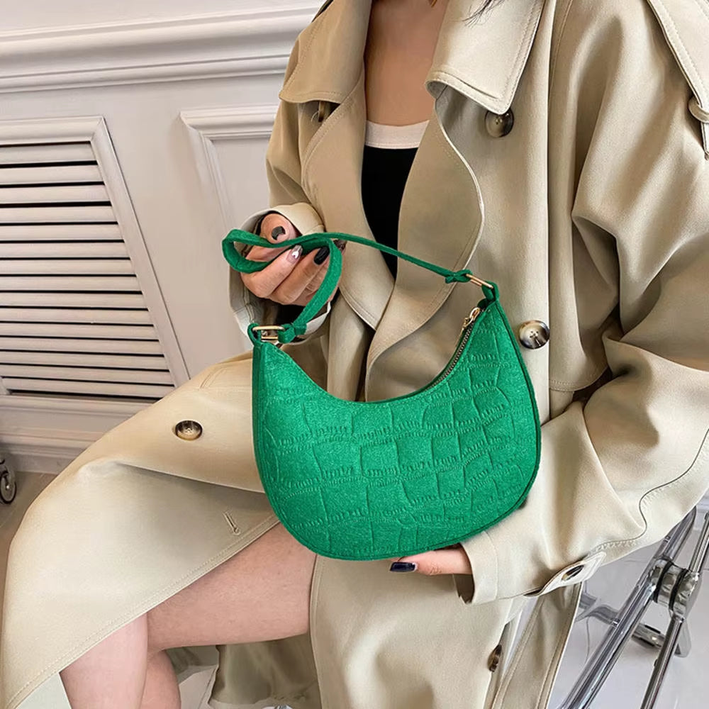 Mini Shoulder Underarm Bags Fashion Women Handbags Small Solid Color Casual Female Green Pouch Hot Sale Ladies Leather Tote Bag