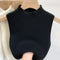 2024 Women Knitted Tank Top Summer Fall Slim Sweater Short Sleeveless Solid Spring Autumn Sweaters Pullovers