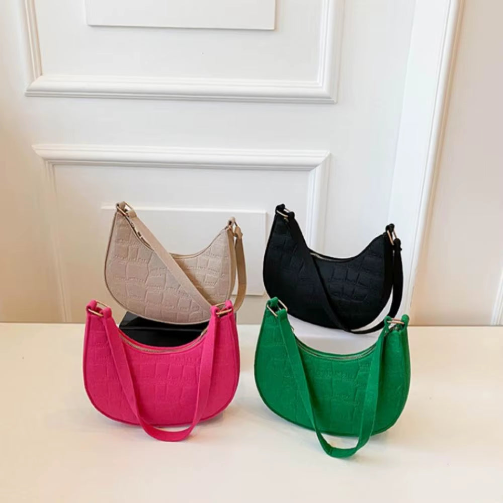 Mini Shoulder Underarm Bags Fashion Women Handbags Small Solid Color Casual Female Green Pouch Hot Sale Ladies Leather Tote Bag