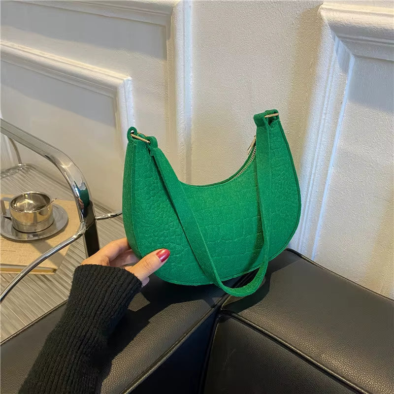 Mini Shoulder Underarm Bags Fashion Women Handbags Small Solid Color Casual Female Green Pouch Hot Sale Ladies Leather Tote Bag