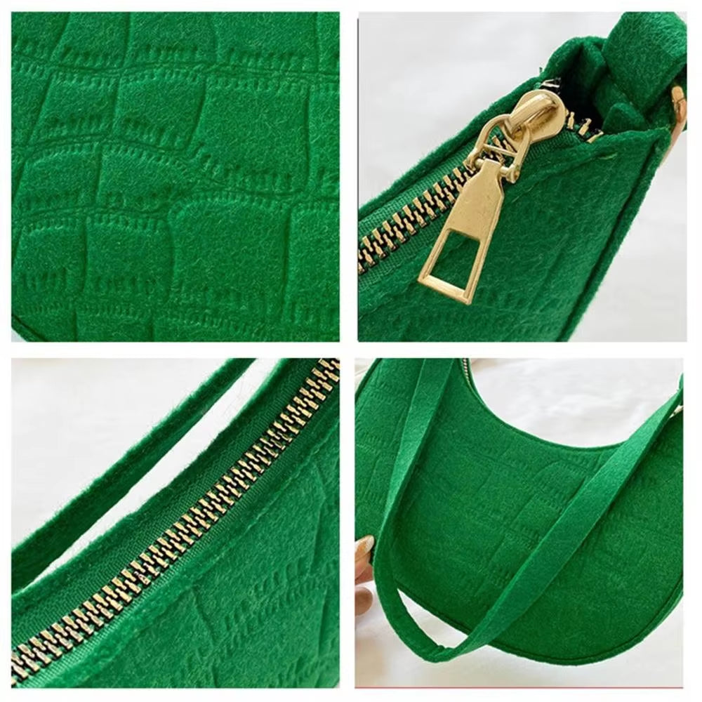 Mini Shoulder Underarm Bags Fashion Women Handbags Small Solid Color Casual Female Green Pouch Hot Sale Ladies Leather Tote Bag